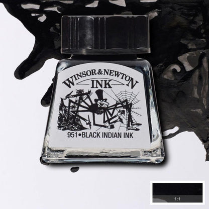 Černá tuš Winsor & Newton Black Indian ink