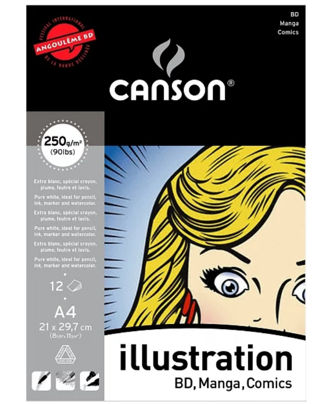 Skicák na ilustraci Canson 250 g A4 12 listů