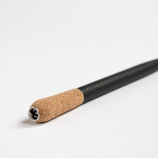Cap for calligraphy pen with cork black