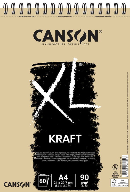 Sketchbook Canson XL Kraft A4