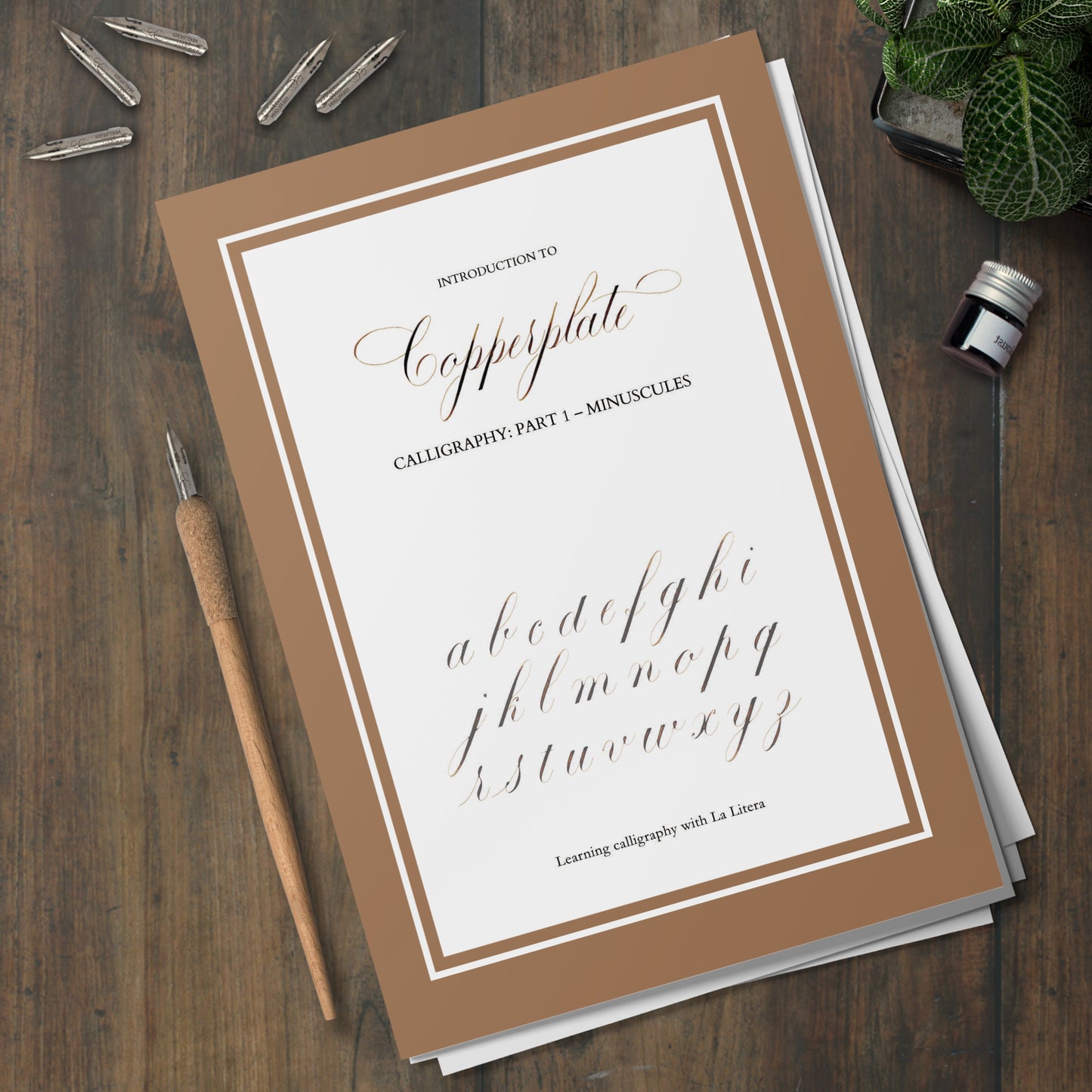 Cvičebnice kaligrafie ve stylu Copperplate