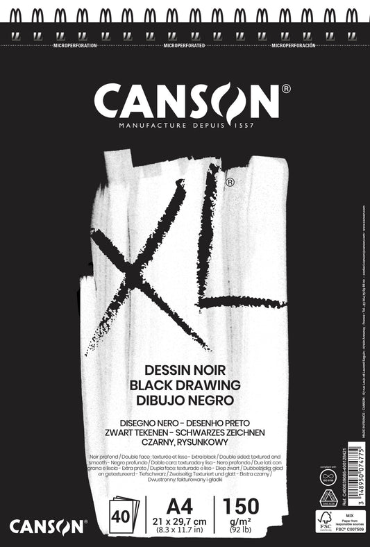 Sketchbook Canson XL Dessin Noir A4